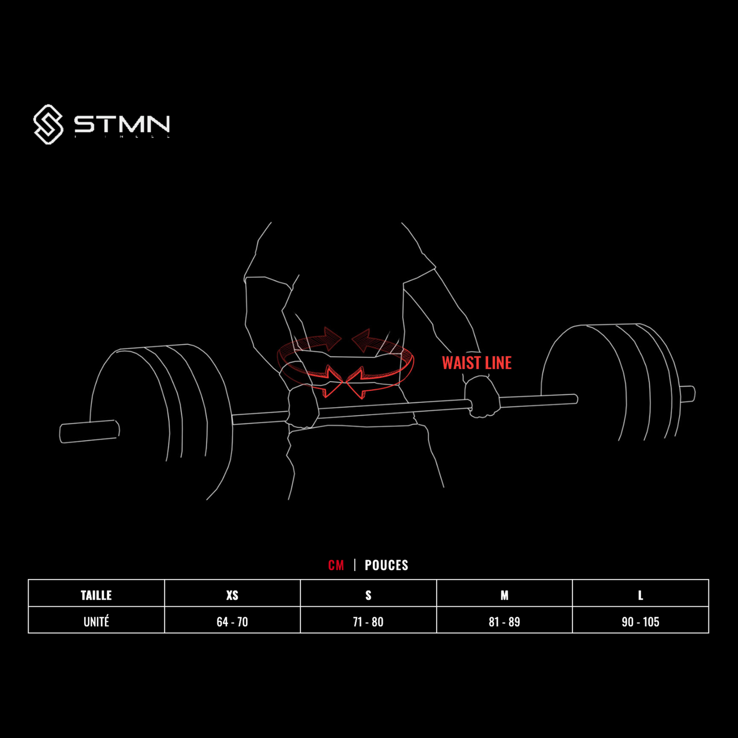 STNM WORKOUT WEIGHTLIFTING BELT STABELWORK-BLACK