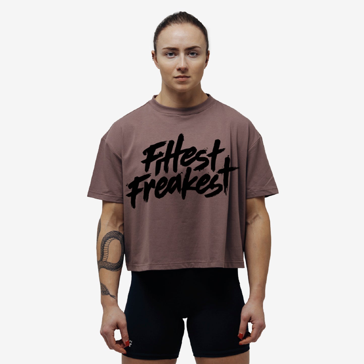 Crop Top Fittest Freakest Oversize - Mujer