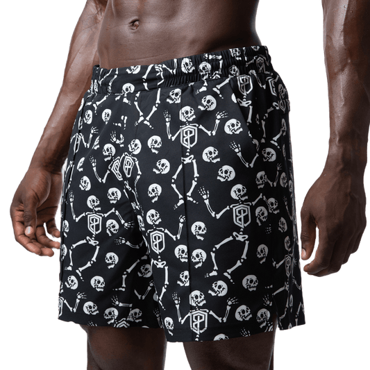 Short Born Primitive Halloween HLWNTRNSHBTTB-BLK