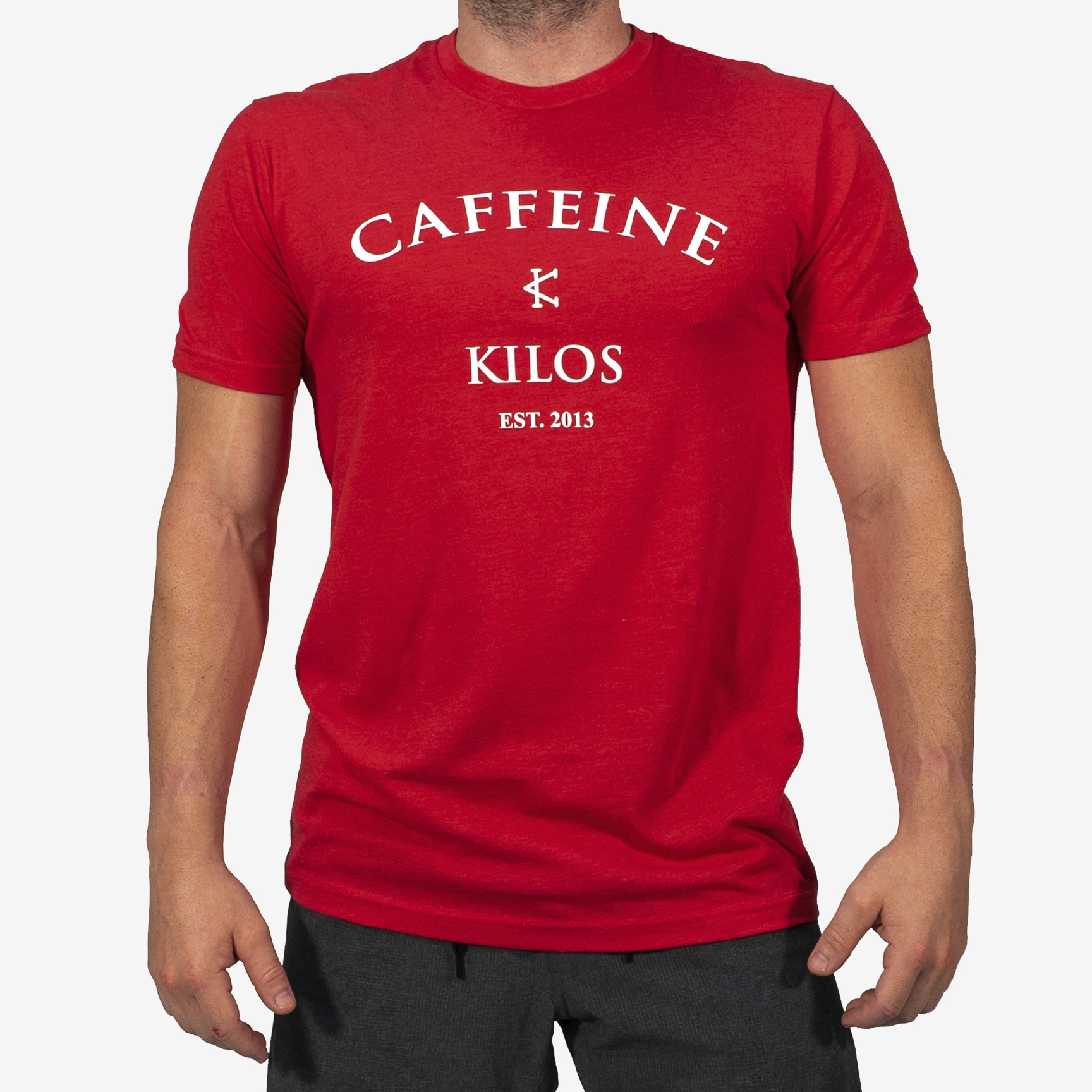 CAFFEINE & KILOS T-SHIRT CK-LOGO-Rojo